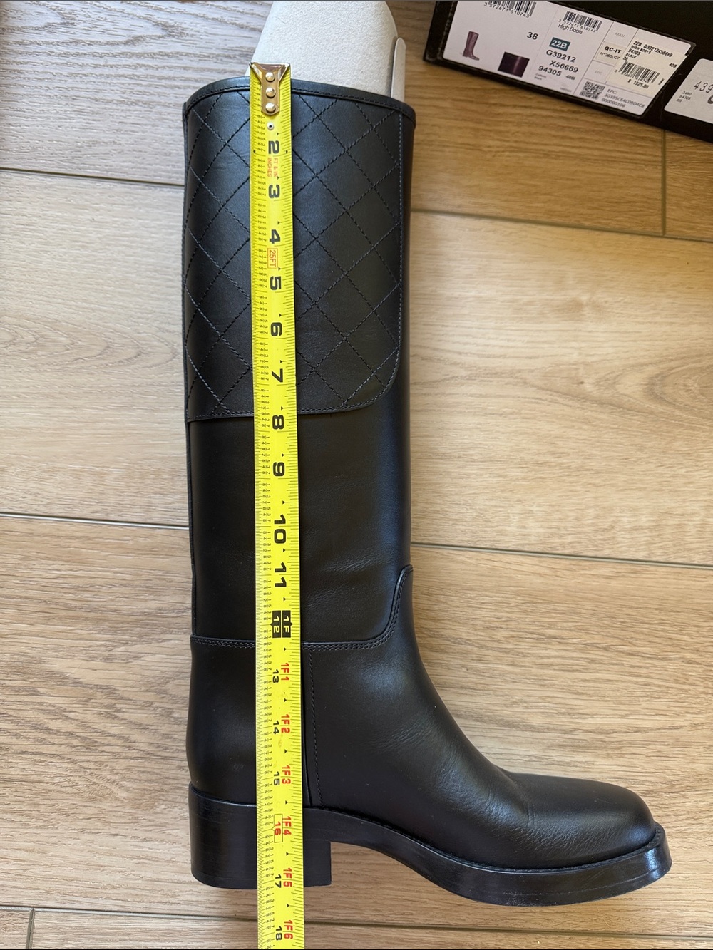 Chanel classic quilted CC riding boot 22B - Picture 6 of 11